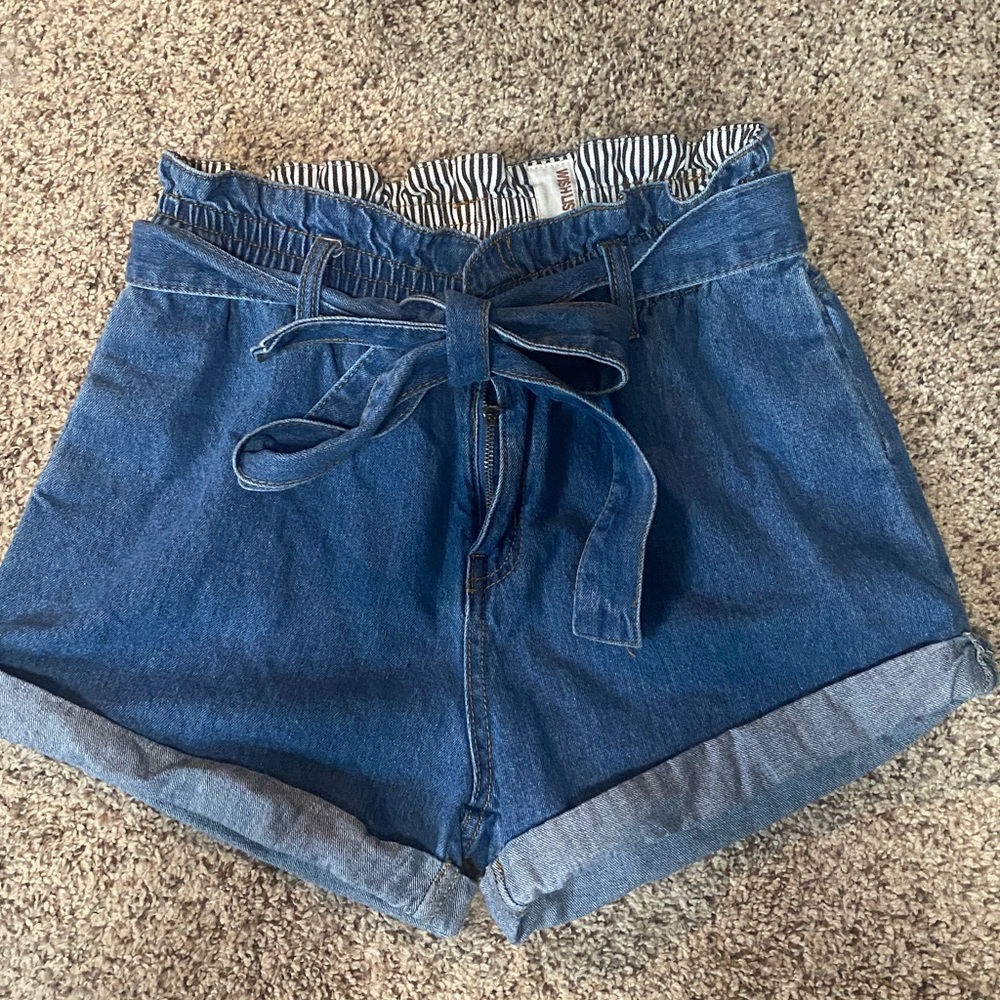 Paper bag style shorts from boutique